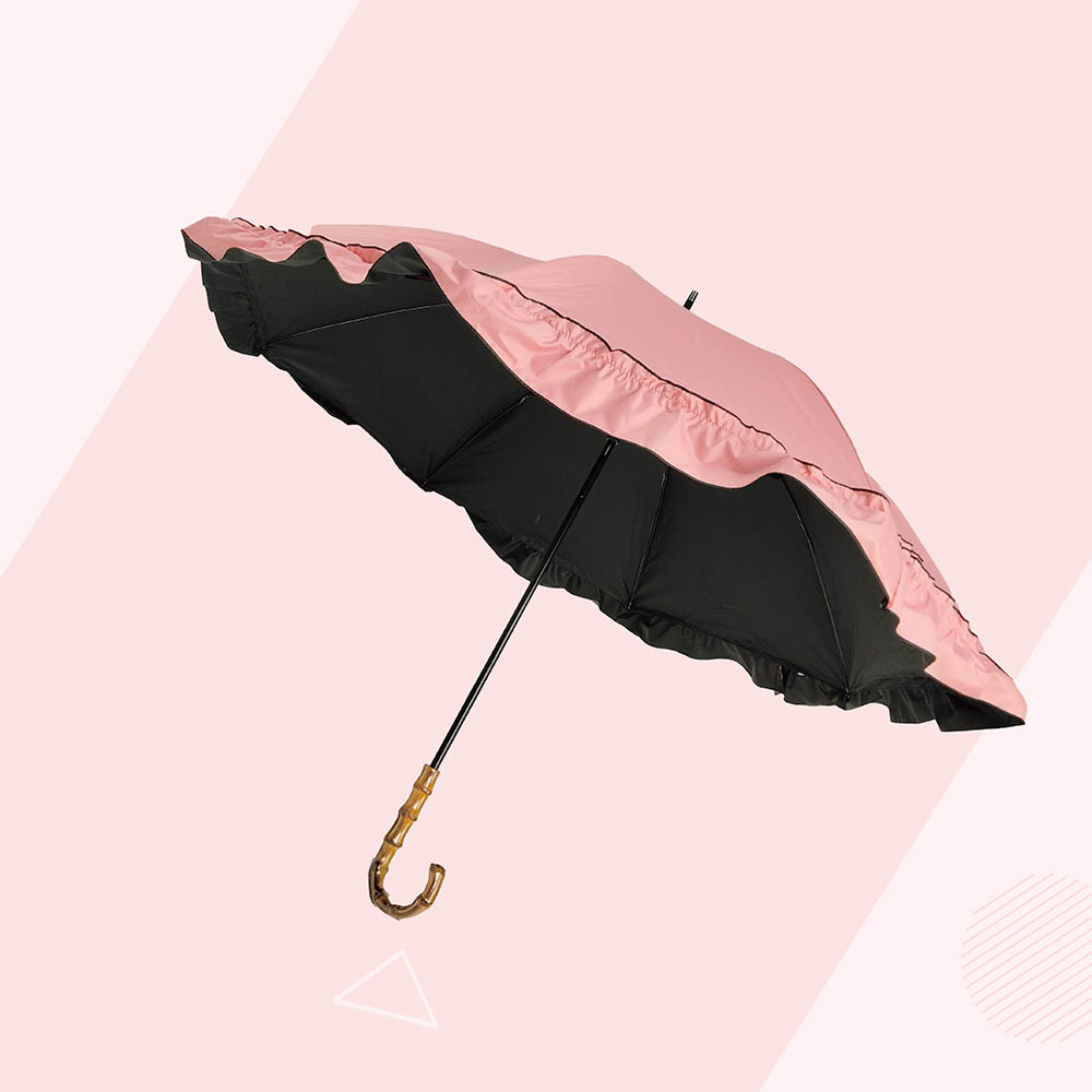 竹節(jié)柄花邊晴雨傘
